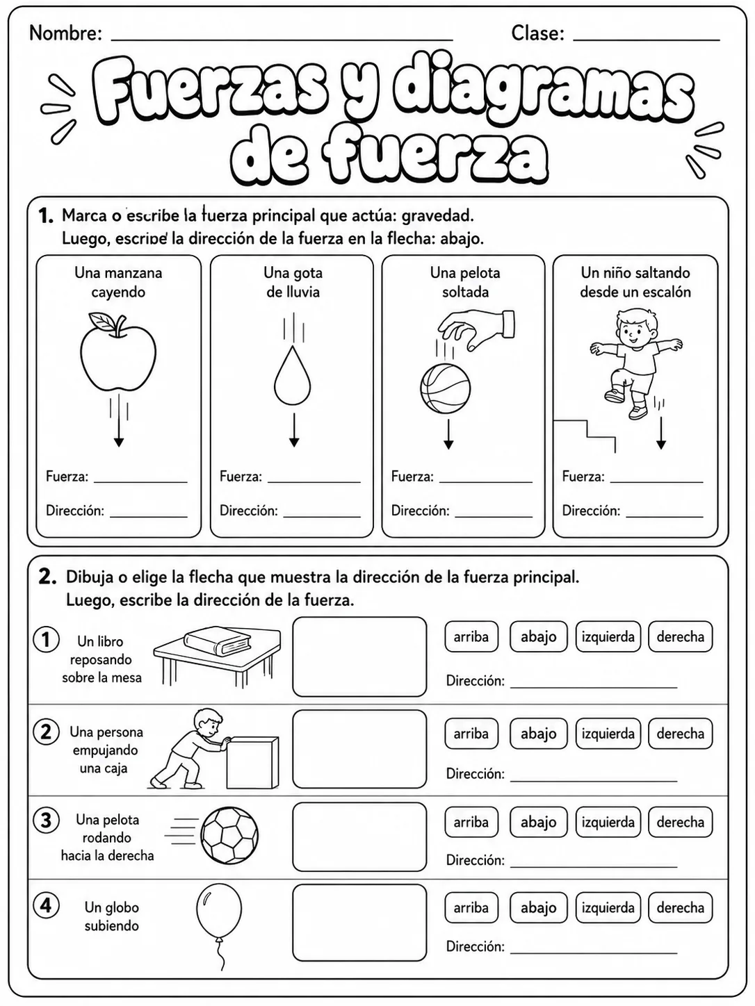 3.º grado - ciencias físicas - Paquete de fichas - Conjunto 4 página 2 vista previa imprimible
