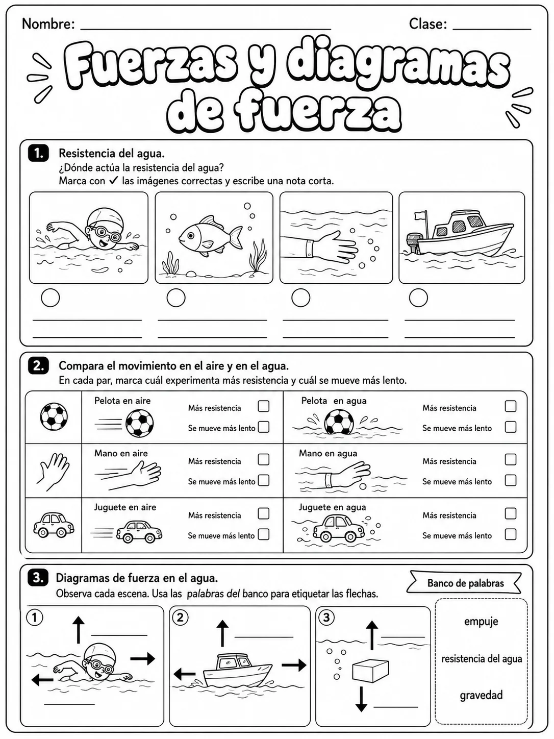 3.º grado - ciencias físicas - Paquete de fichas - Conjunto 4 página 6 vista previa imprimible