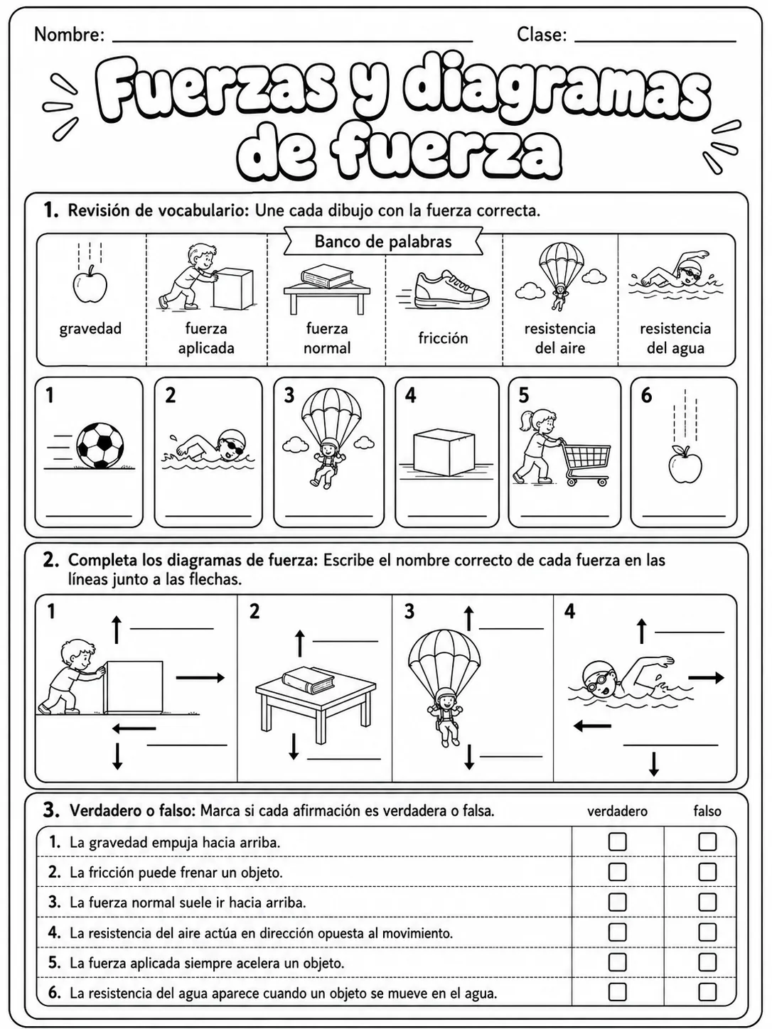 3.º grado - ciencias físicas - Paquete de fichas - Conjunto 4 página 7 vista previa imprimible