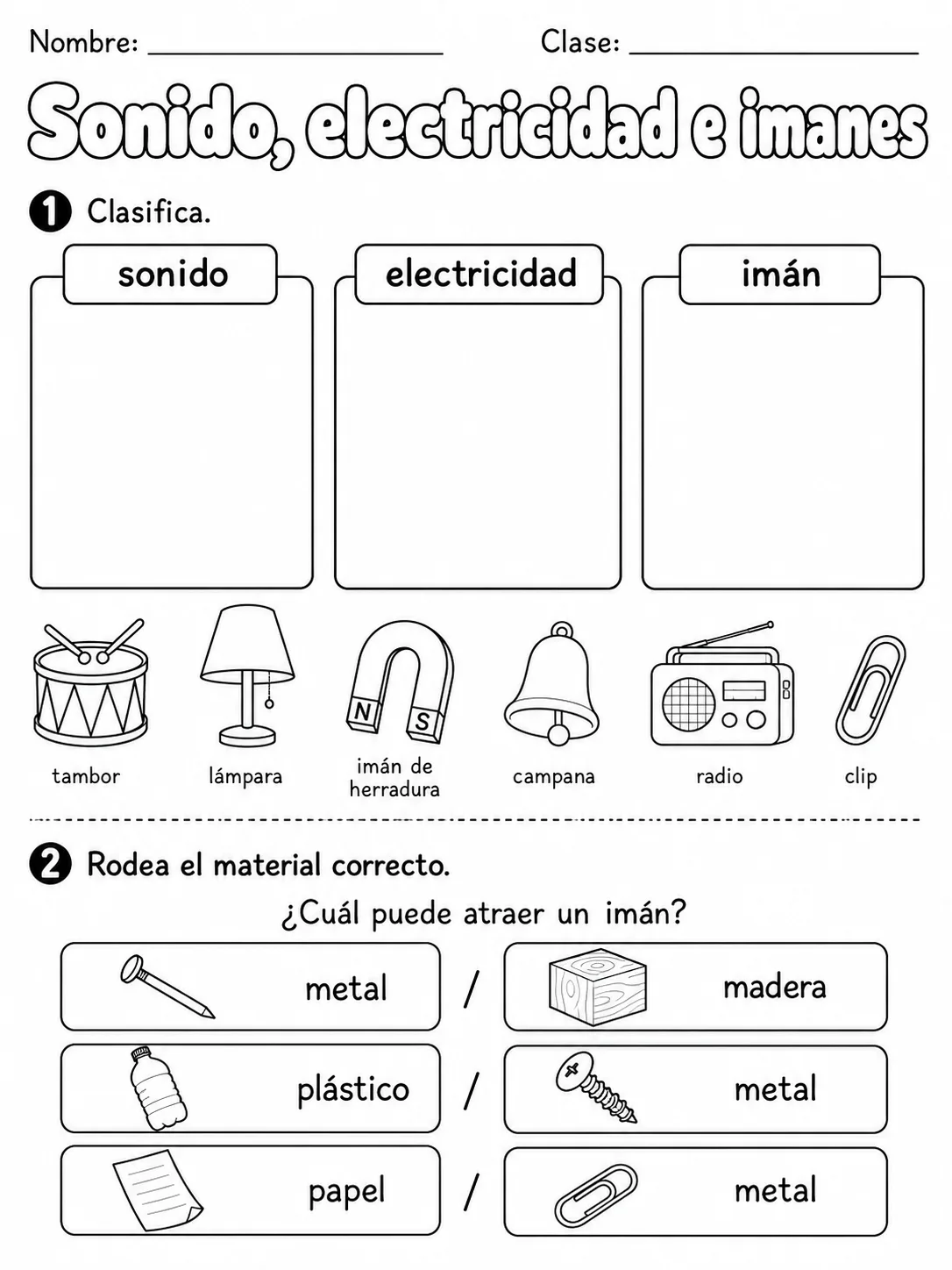 3.º grado - ciencias físicas - Paquete de fichas - Conjunto 5 página 5 vista previa imprimible