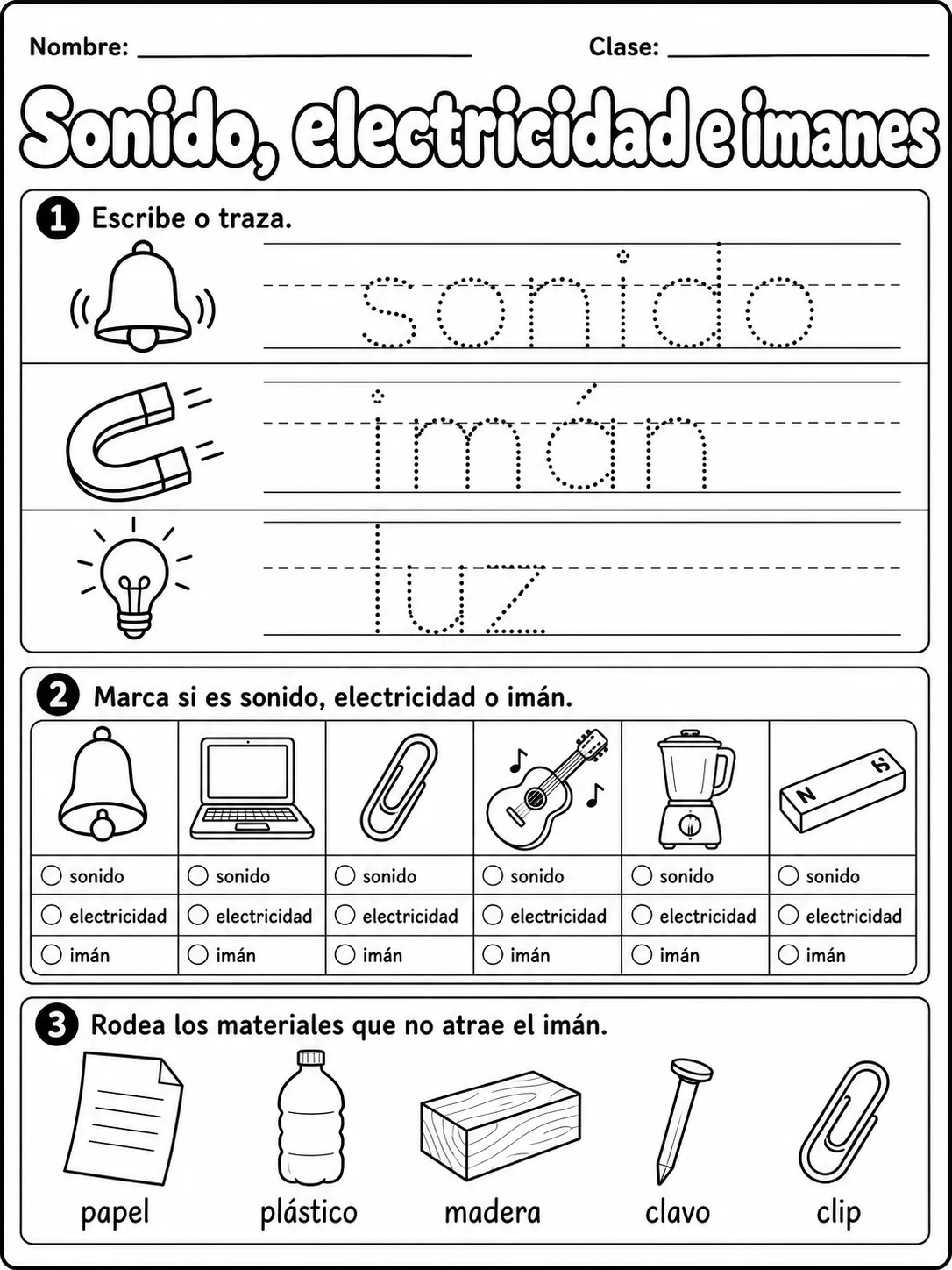 3.º grado - ciencias físicas - Paquete de fichas - Conjunto 5 página 7 vista previa imprimible