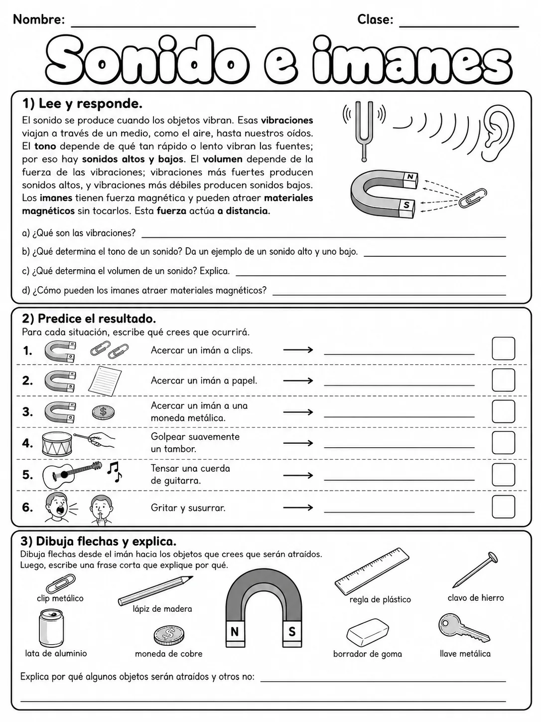 3.º grado - ciencias físicas - Paquete de fichas - Conjunto 6 página 6 vista previa imprimible
