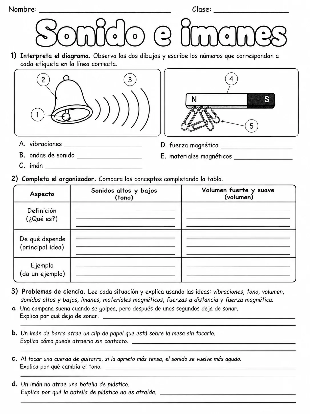 3.º grado - ciencias físicas - Paquete de fichas - Conjunto 6 página 7 vista previa imprimible