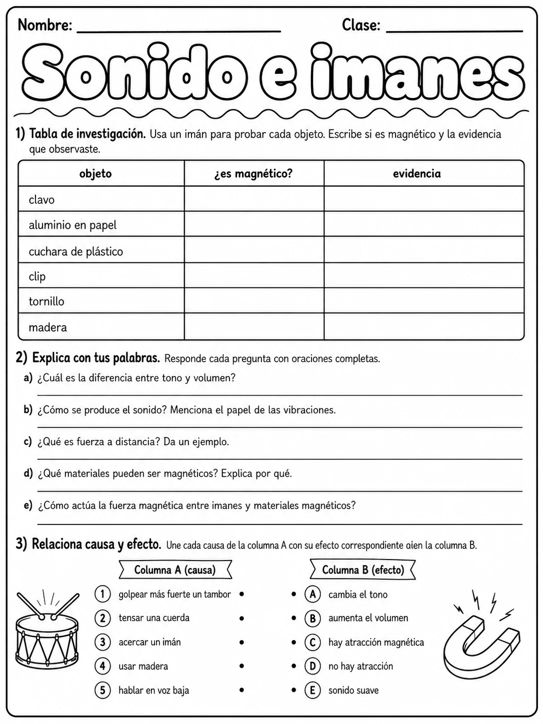 3.º grado - ciencias físicas - Paquete de fichas - Conjunto 6 página 8 vista previa imprimible