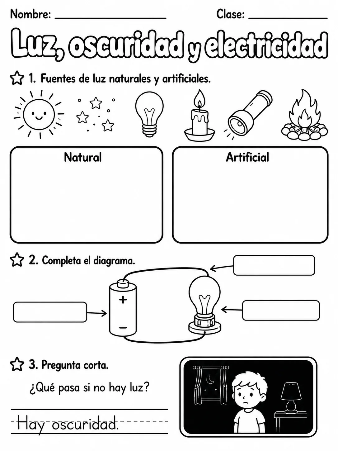 3.º grado - ciencias físicas - Paquete de fichas página 7 vista previa imprimible