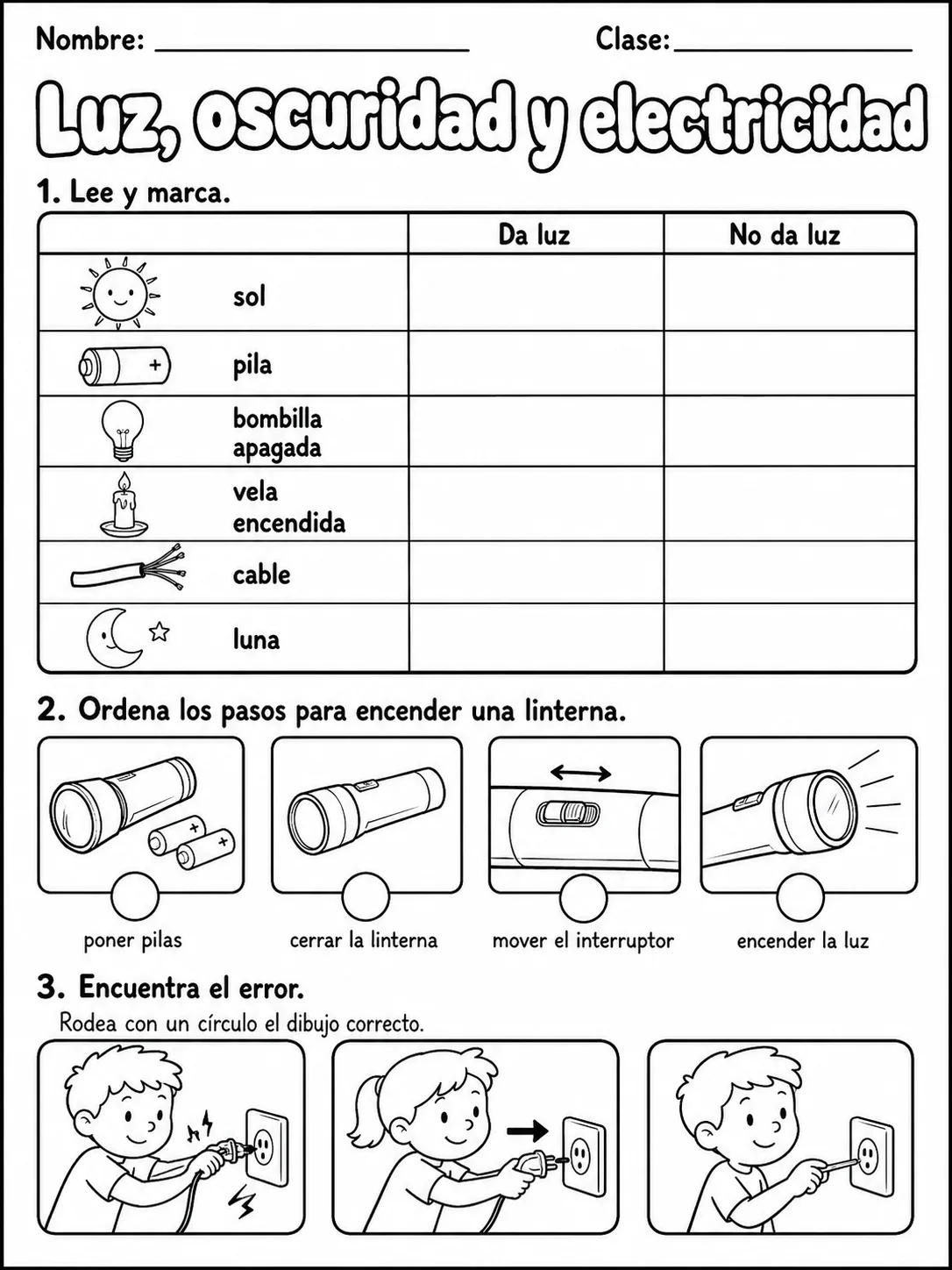 3.º grado - ciencias físicas - Paquete de fichas página 8 vista previa imprimible