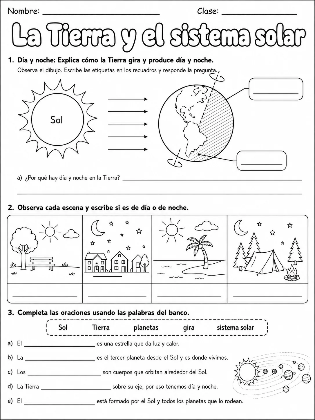 3.º grado - ciencias naturales - Paquete de fichas página 5 vista previa imprimible