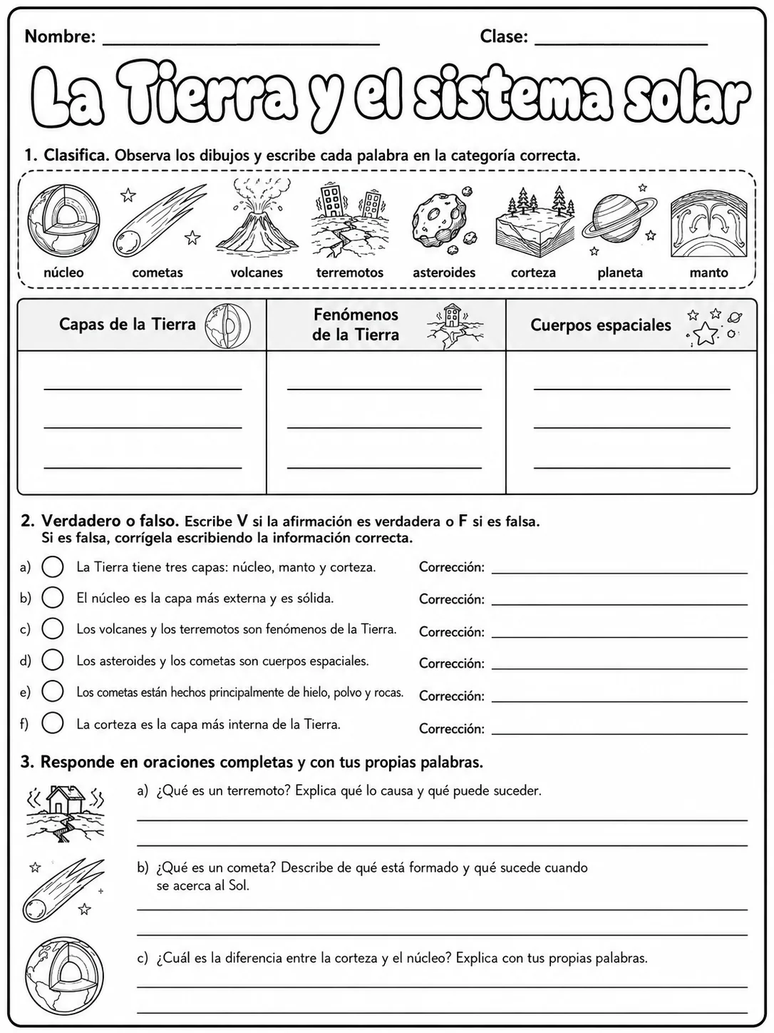 3.º grado - ciencias naturales - Paquete de fichas página 9 vista previa imprimible