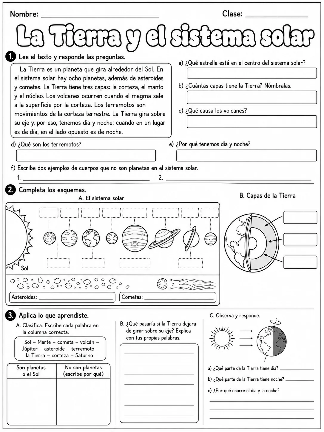 3.º grado - ciencias naturales - Paquete de fichas página 10 vista previa imprimible