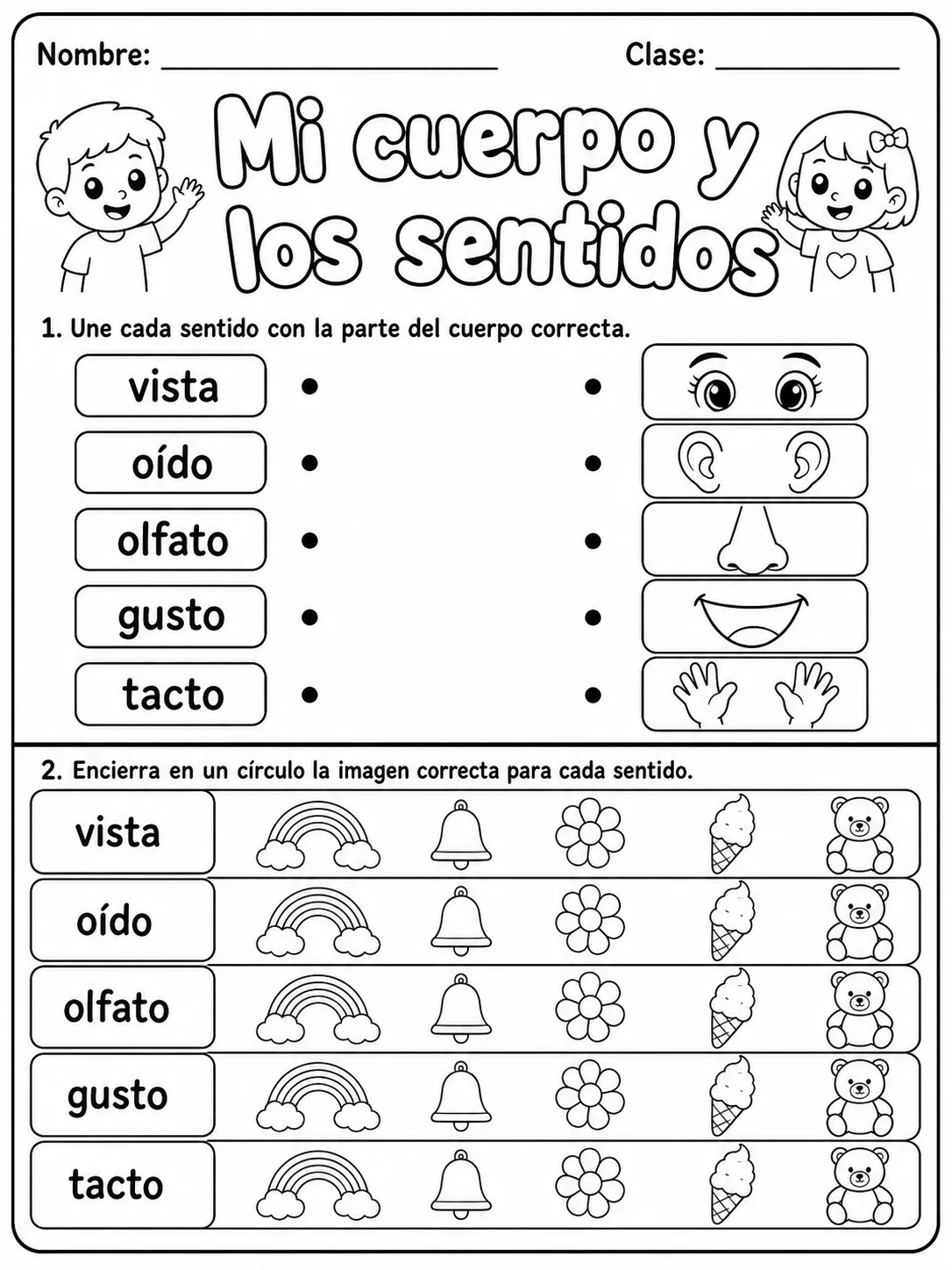 3.º grado - cuerpo humano y salud - Paquete de fichas - Conjunto 2 página 2 vista previa imprimible