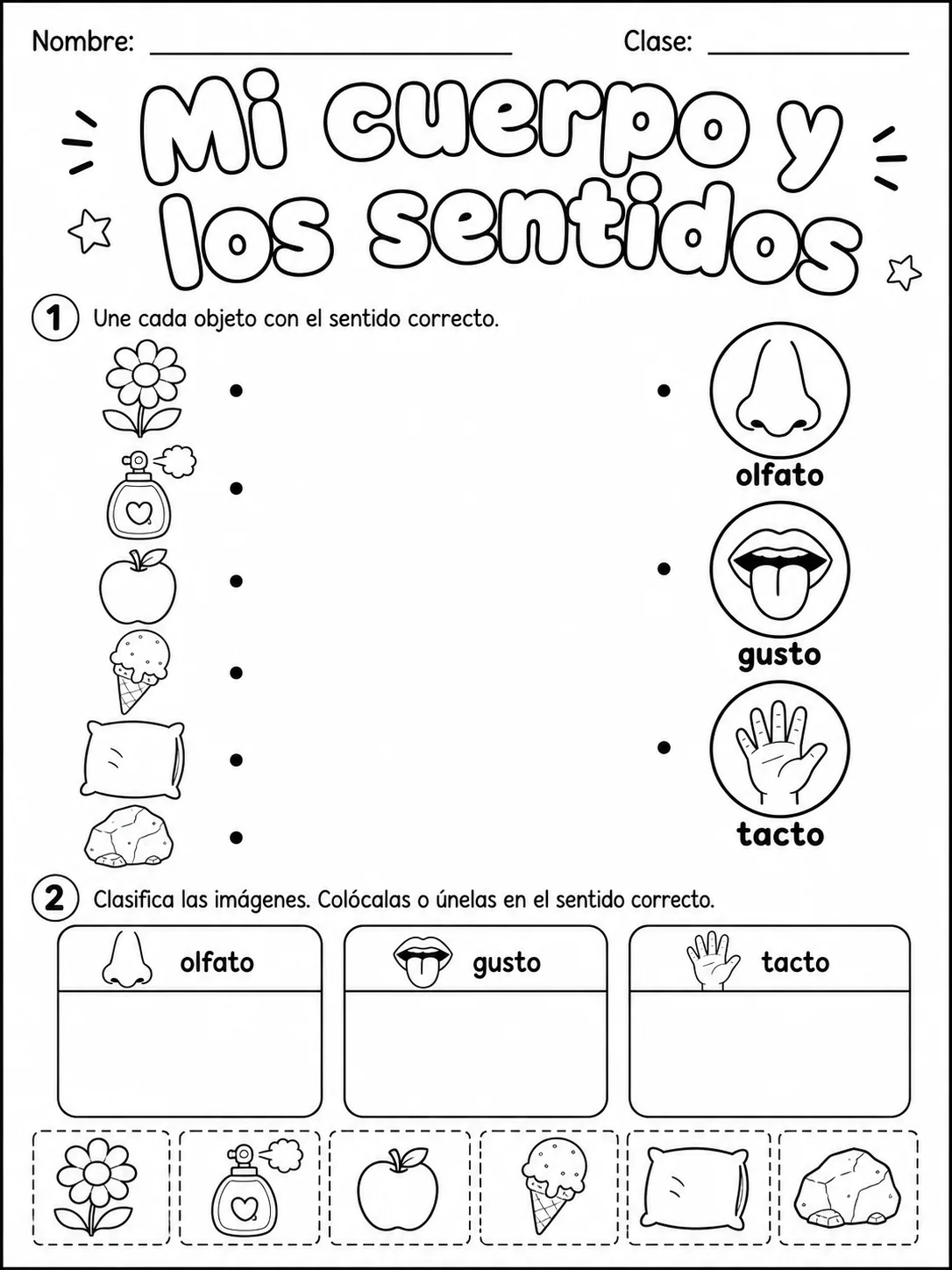 3.º grado - cuerpo humano y salud - Paquete de fichas - Conjunto 2 página 4 vista previa imprimible