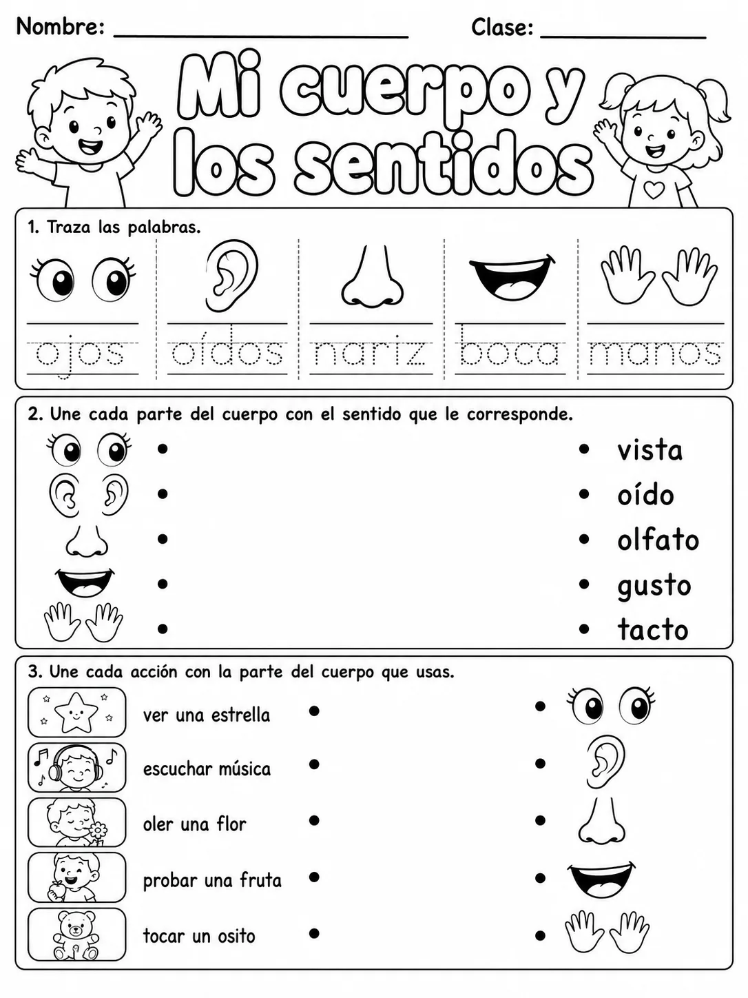 3.º grado - cuerpo humano y salud - Paquete de fichas - Conjunto 2 página 5 vista previa imprimible