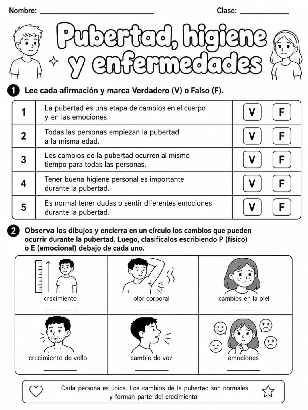 3.º grado - cuerpo humano y salud - Paquete de fichas vista previa imprimible de ciencias en KiwiBee