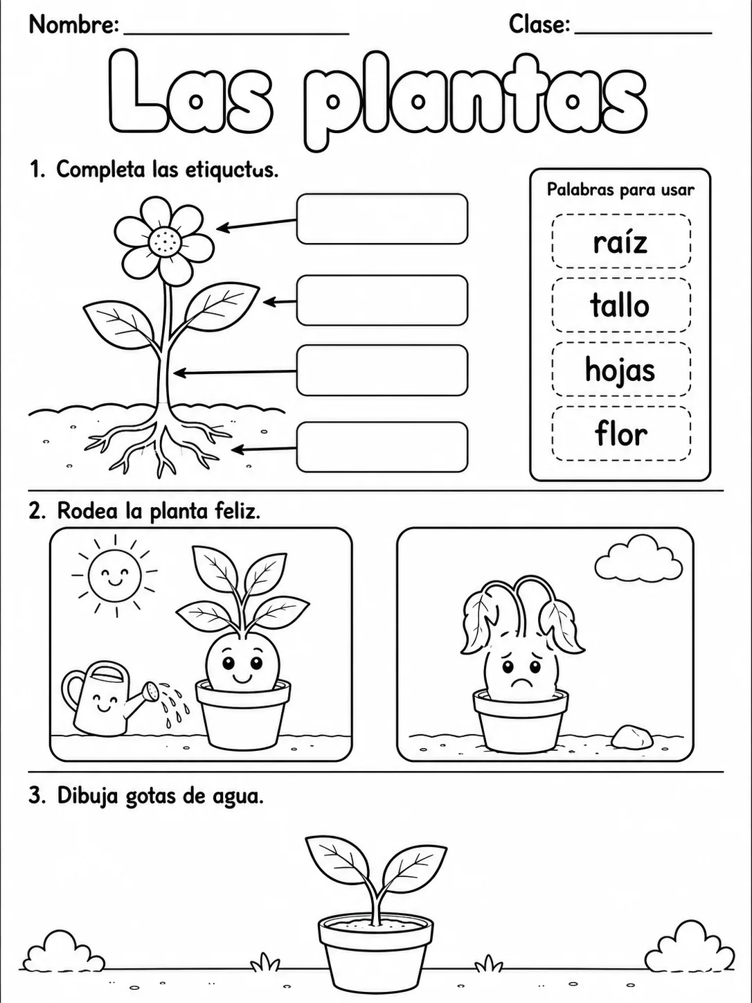 3.º grado - plantas - Paquete de fichas - Conjunto 3 página 5 vista previa imprimible