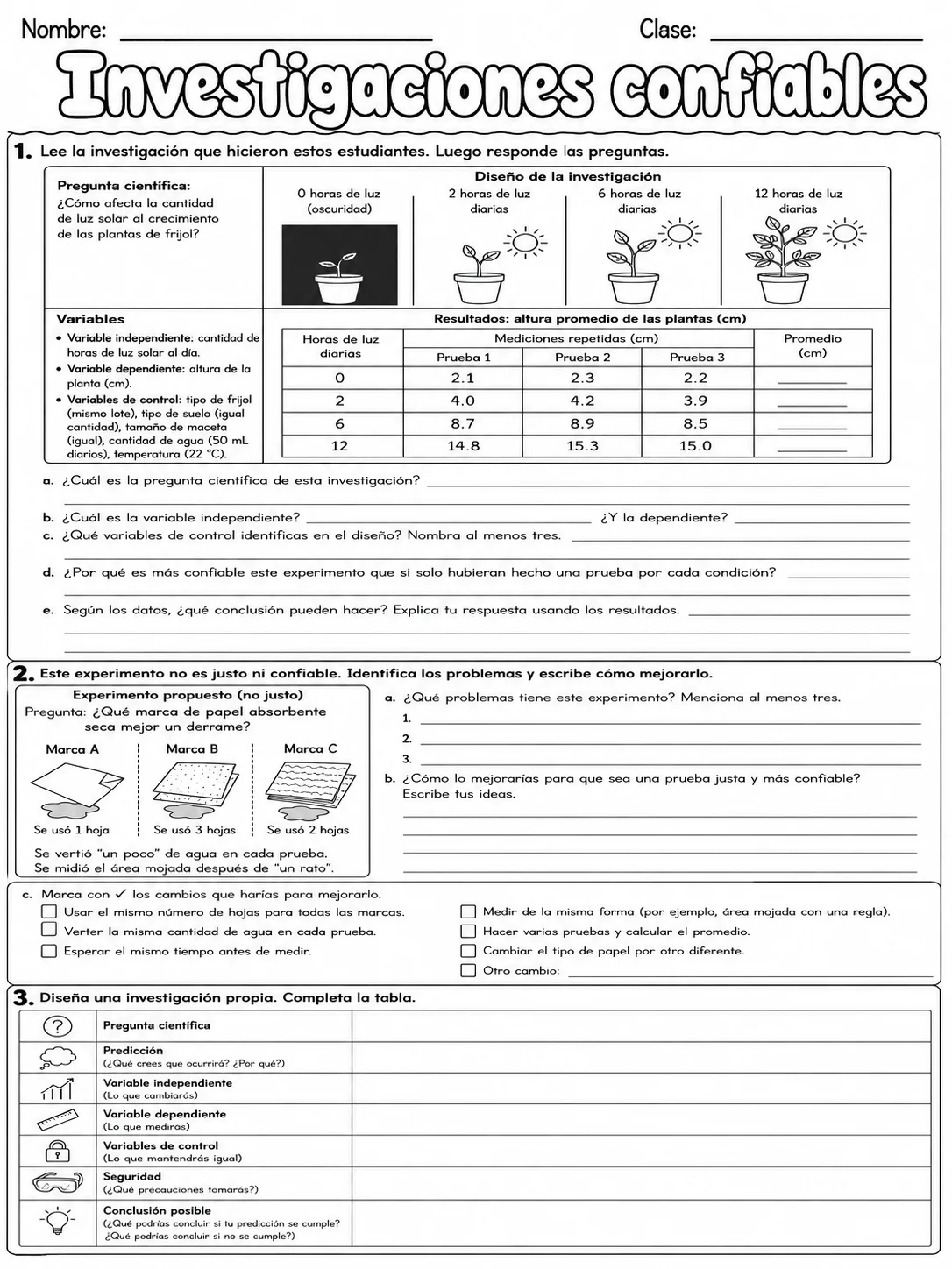 3.º grado - plantas - Paquete de fichas página 10 vista previa imprimible