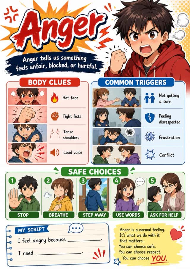 Anger Emotions Infographic