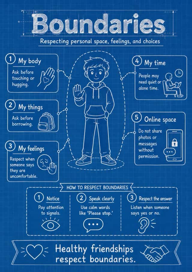 Boundaries Friendship Infographic