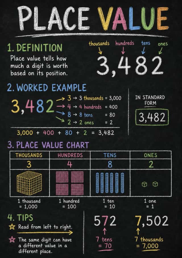 Place Value Number Sense Infographic