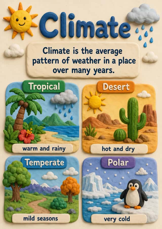 Climate Earth and Space Infographic