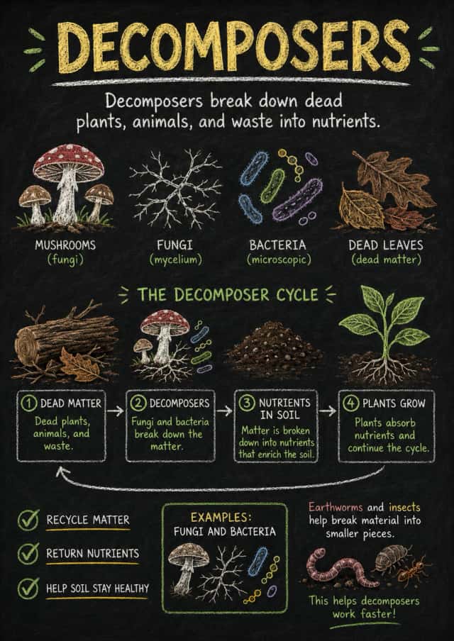 Decomposers Ecosystems Infographic