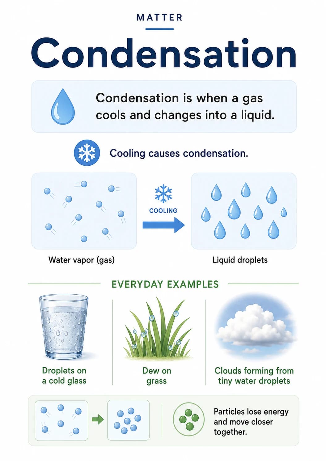 Matter infographic poster with clear labels for Matter.