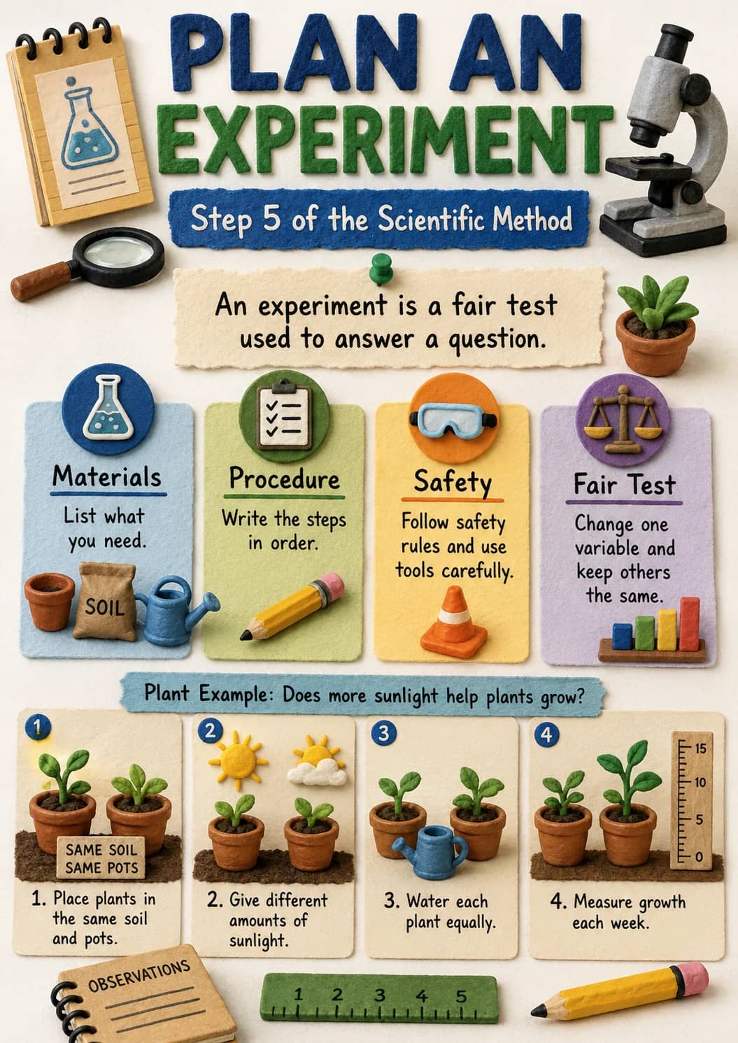 Collect data infographic poster showing Collect data for Scientific Method.