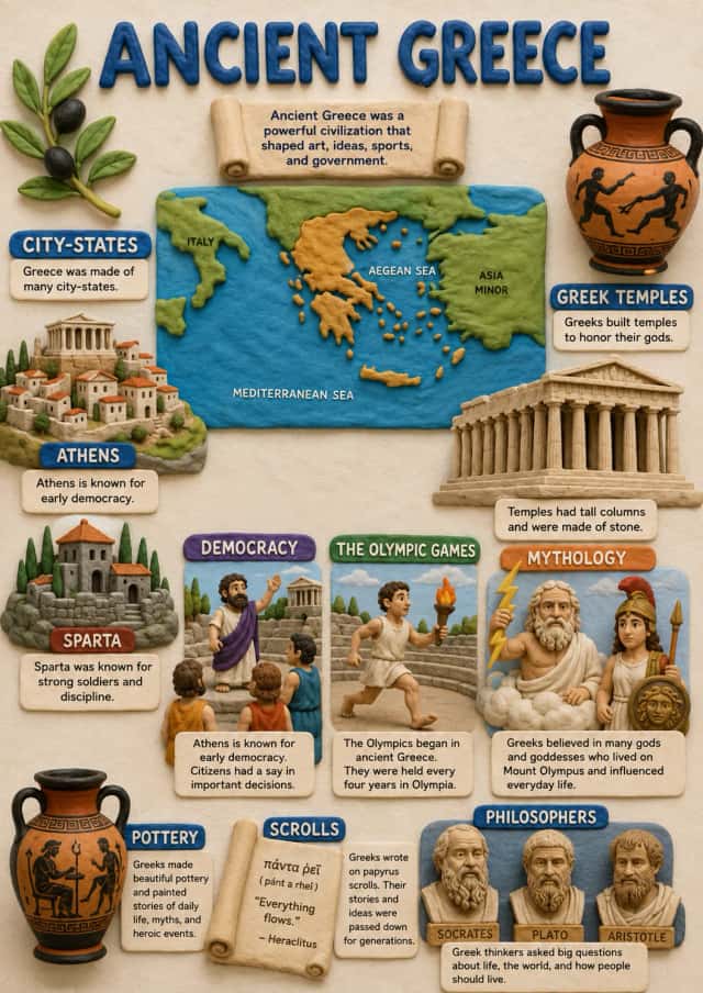 Ancient Greece Civilizations Infographic