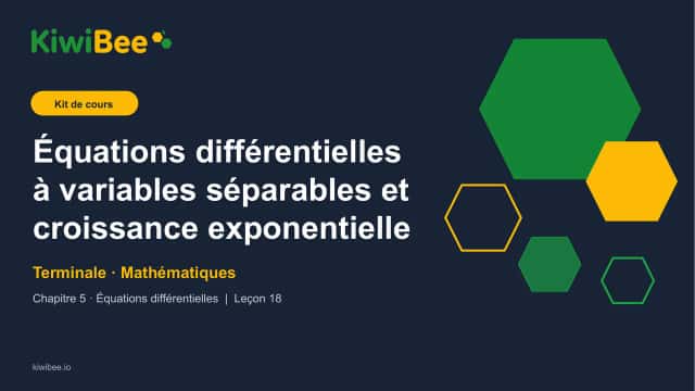 Équations différentielles à variables séparables et croissance exponentielle