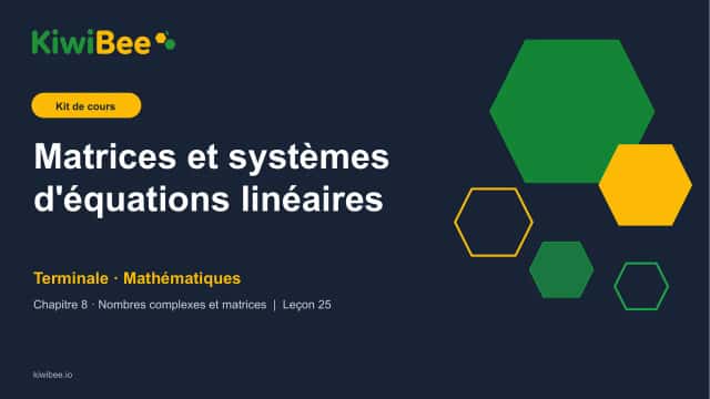 Matrices et systèmes d'équations linéaires