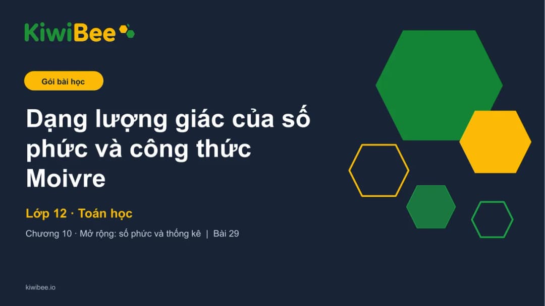 Ảnh xem trước của Dạng lượng giác của số phức và công thức Moivre