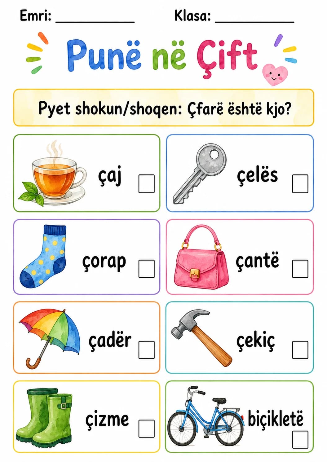 Albanian Letter C Cedilla Phonics Worksheets Pack page 3 printable worksheet preview