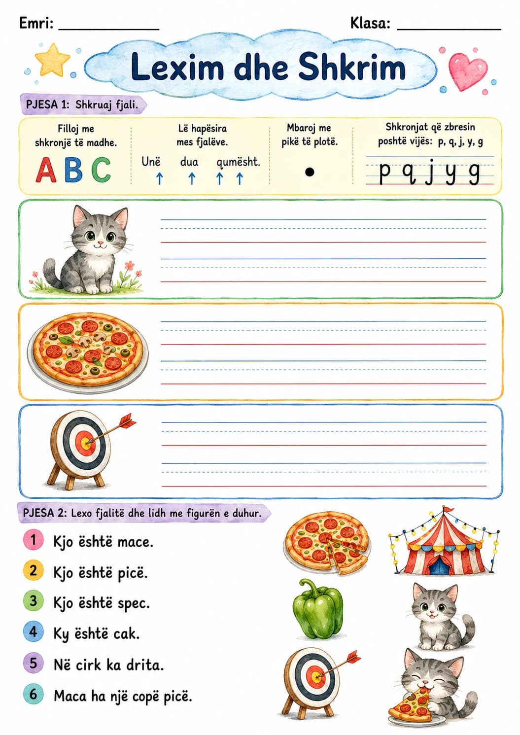 Albanian Letter C Phonics Worksheets Pack page 3 printable worksheet preview
