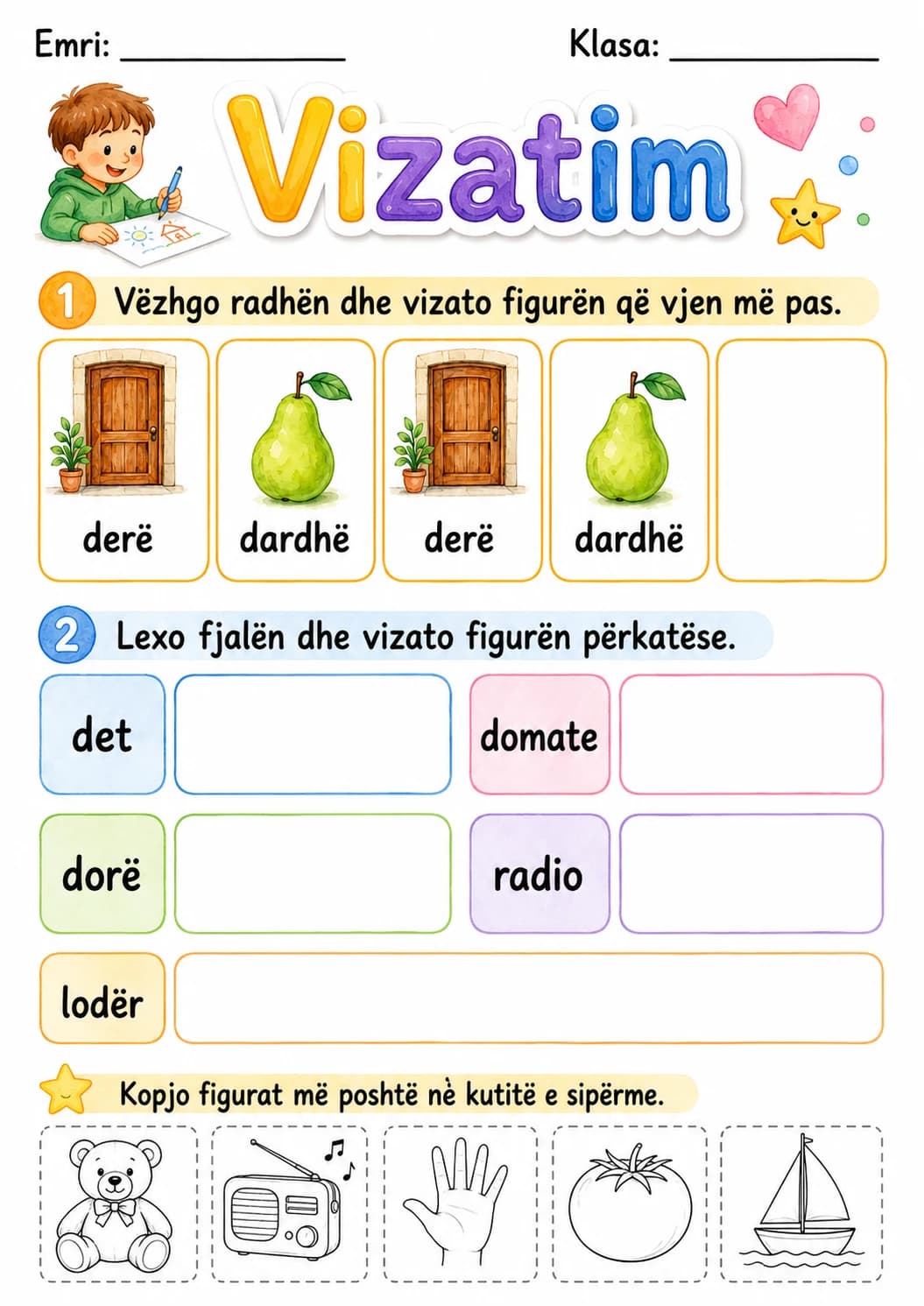 Albanian Letter D Phonics Worksheets Pack page 6 printable worksheet preview