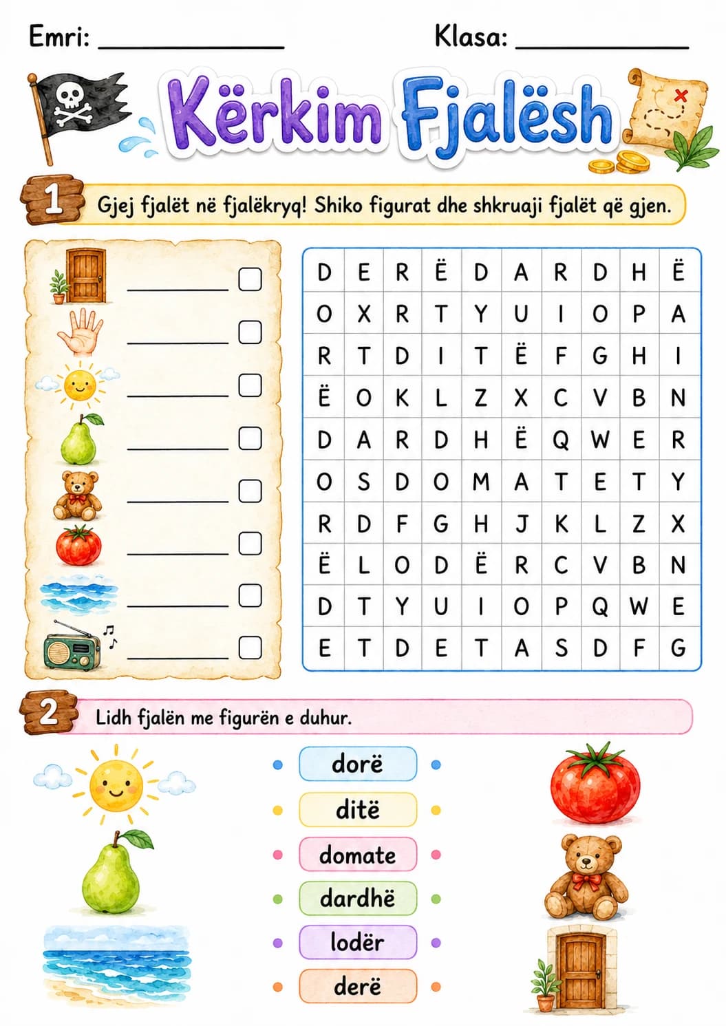 Albanian Letter D Phonics Worksheets Pack page 9 printable worksheet preview