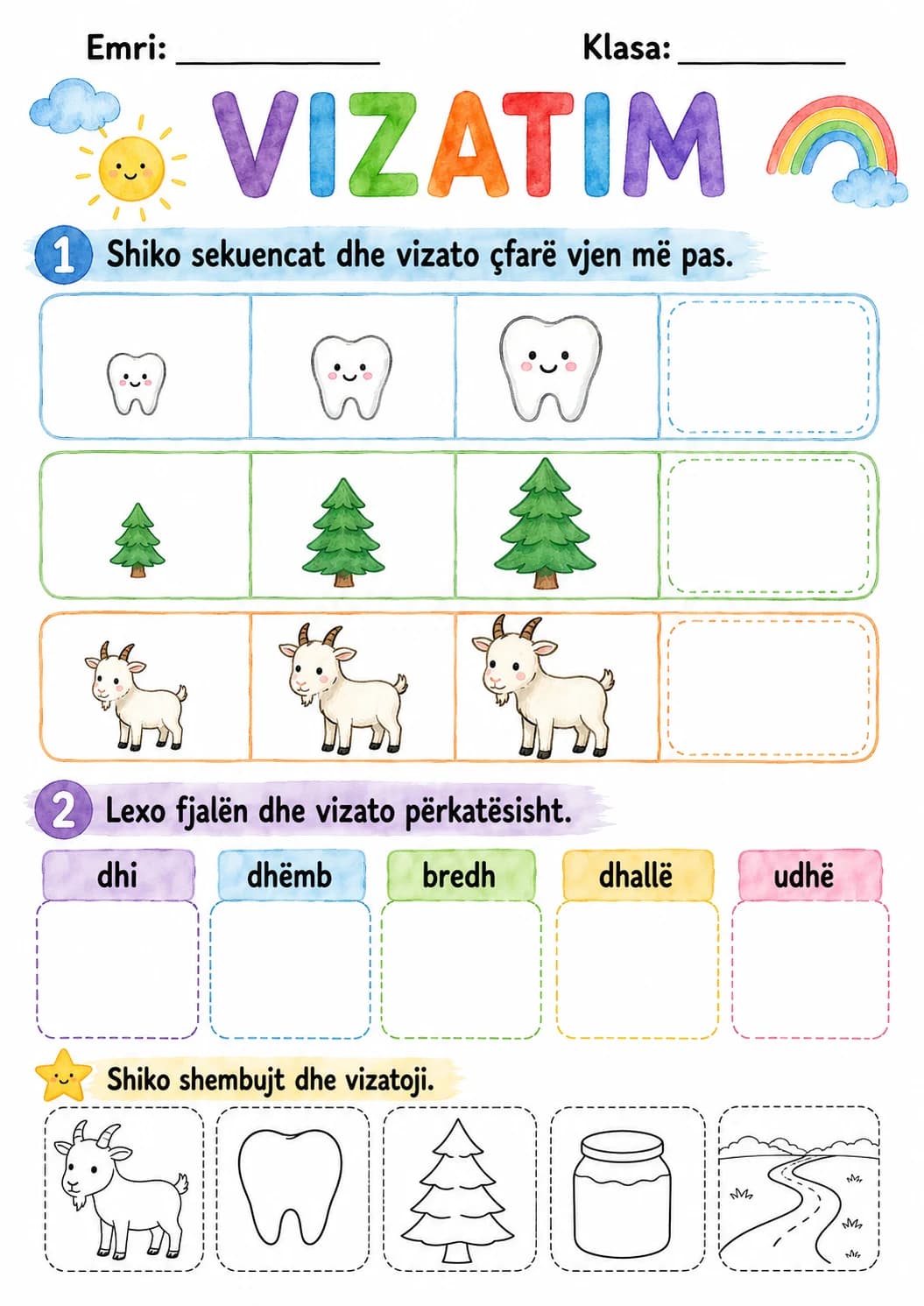 Albanian Letter Dh Phonics Worksheets Pack page 6 printable worksheet preview