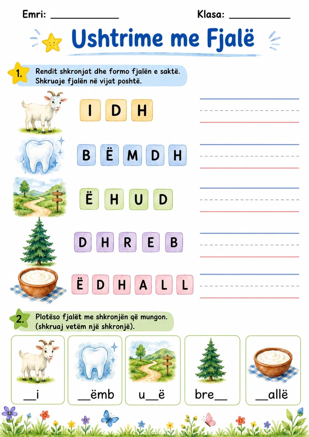Albanian Letter Dh Phonics Worksheets Pack page 8 printable worksheet preview
