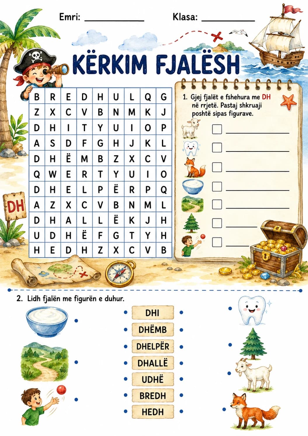 Albanian Letter Dh Phonics Worksheets Pack page 9 printable worksheet preview