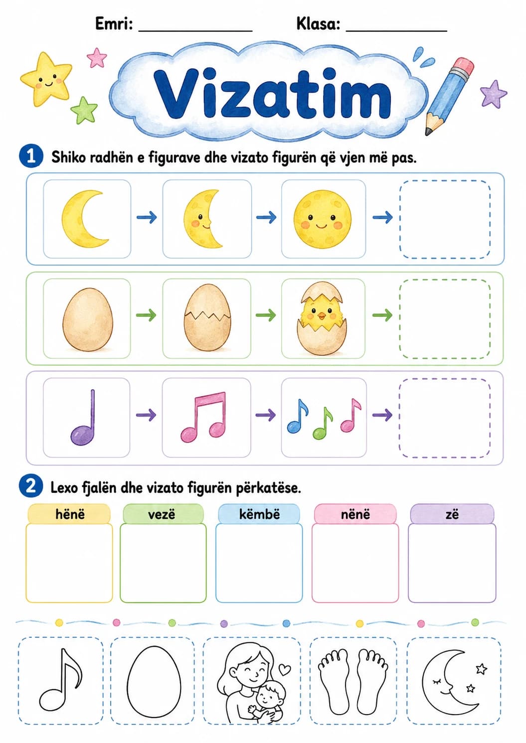 Albanian Letter E Diaeresis Phonics Worksheets Pack page 4 printable worksheet preview
