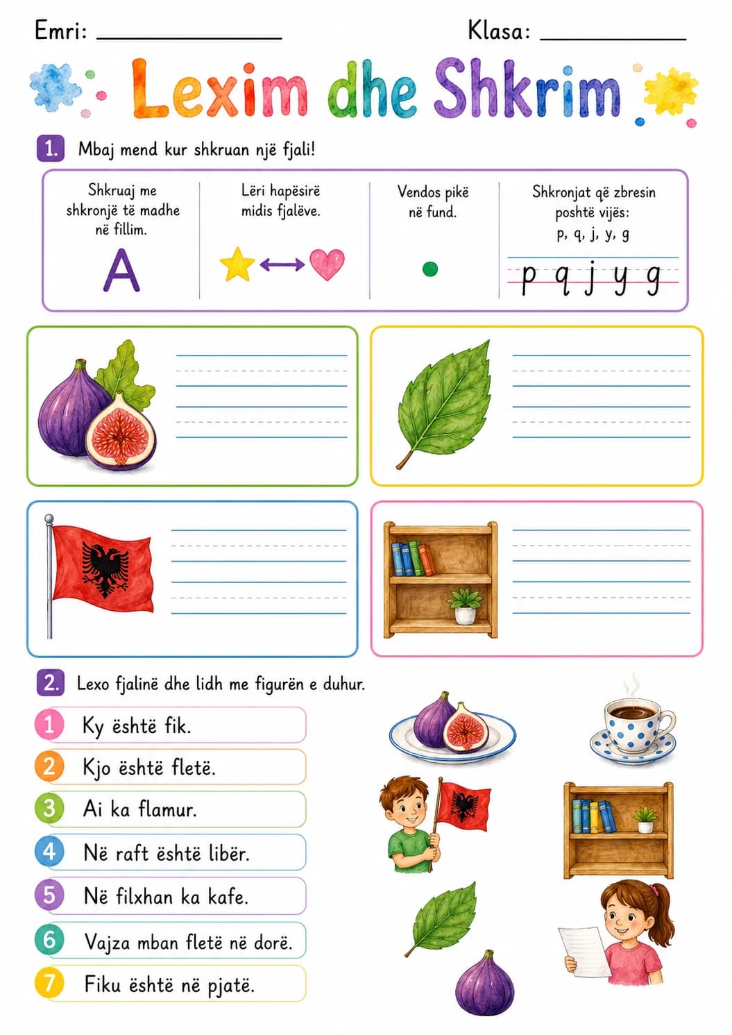 Albanian Letter F Phonics Worksheets Pack page 4 printable worksheet preview
