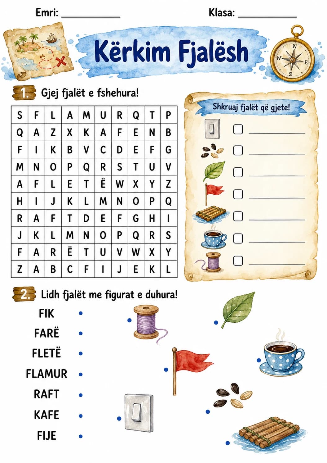 Albanian Letter F Phonics Worksheets Pack page 9 printable worksheet preview