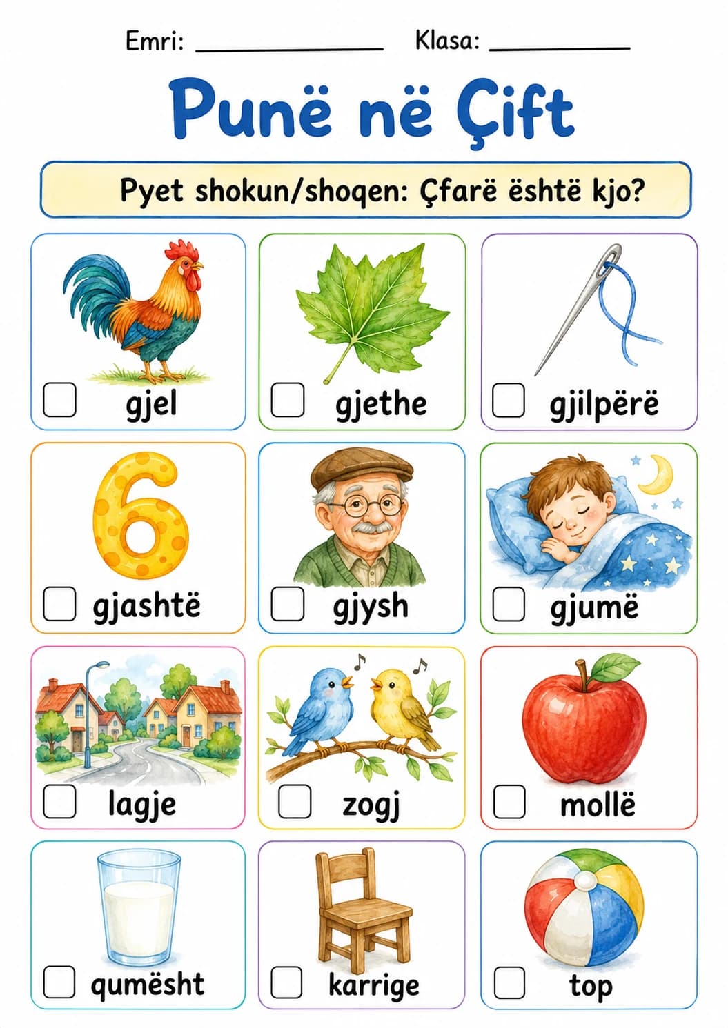 Albanian Letter Gj Phonics Worksheets Pack page 6 printable worksheet preview