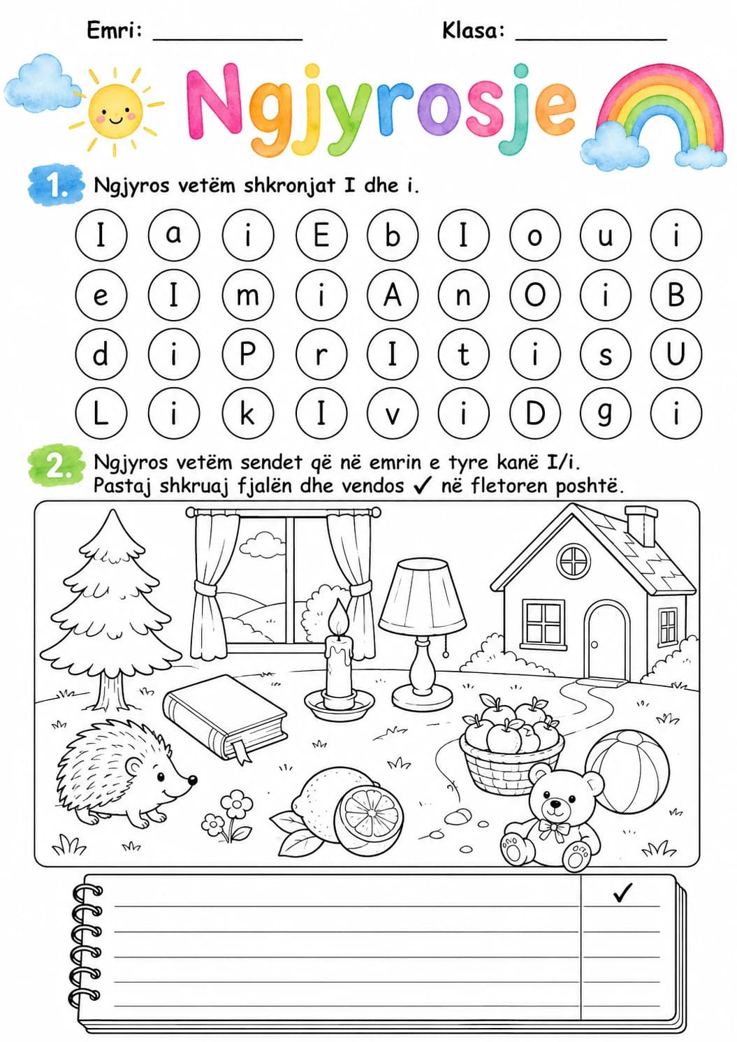 Albanian Letter I Phonics Worksheets Pack page 3 printable worksheet preview