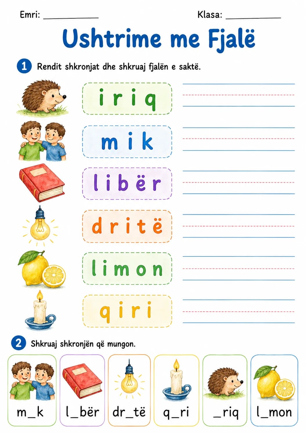 Albanian Letter I Phonics Worksheets Pack page 5 printable worksheet preview