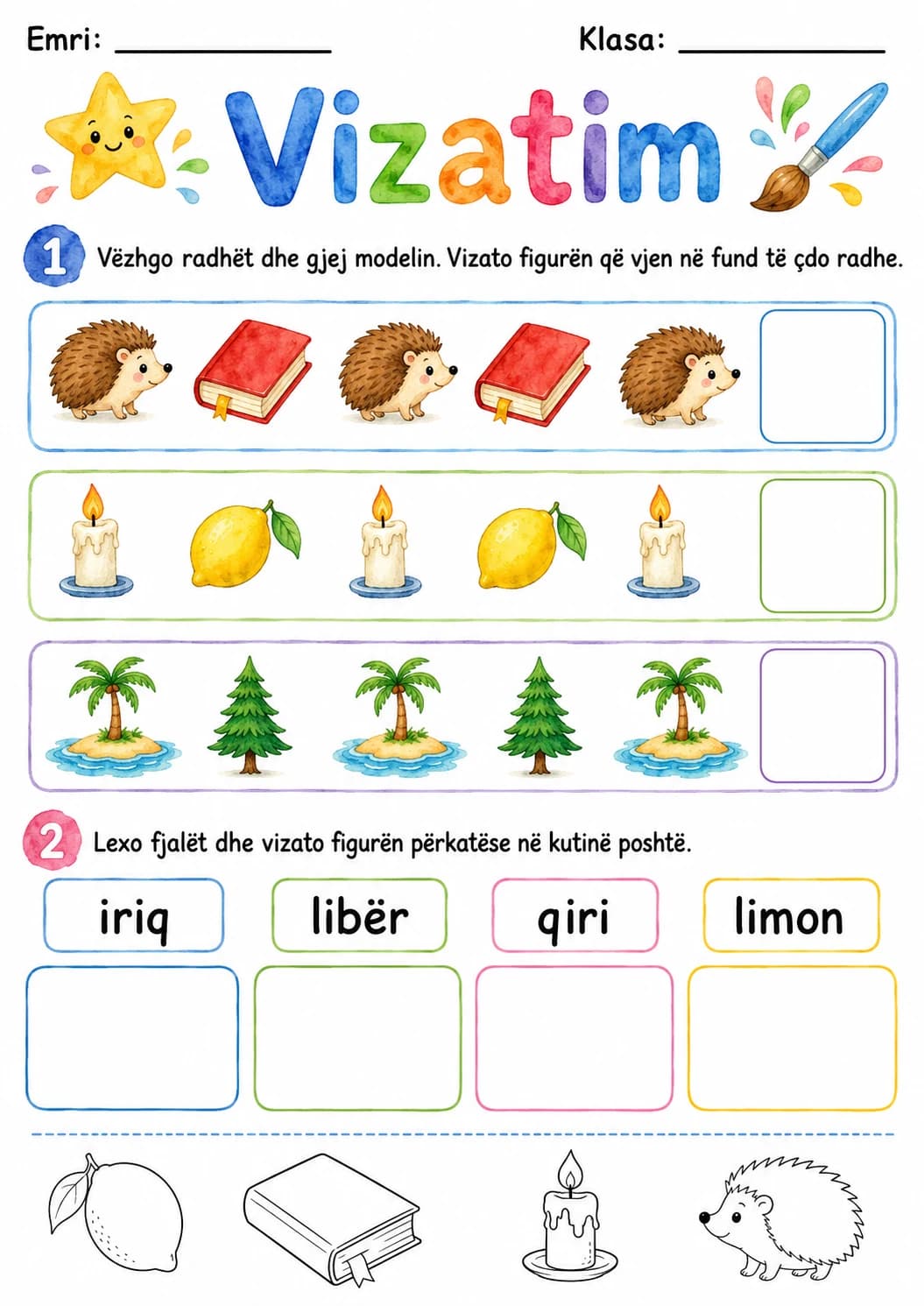 Albanian Letter I Phonics Worksheets Pack page 6 printable worksheet preview