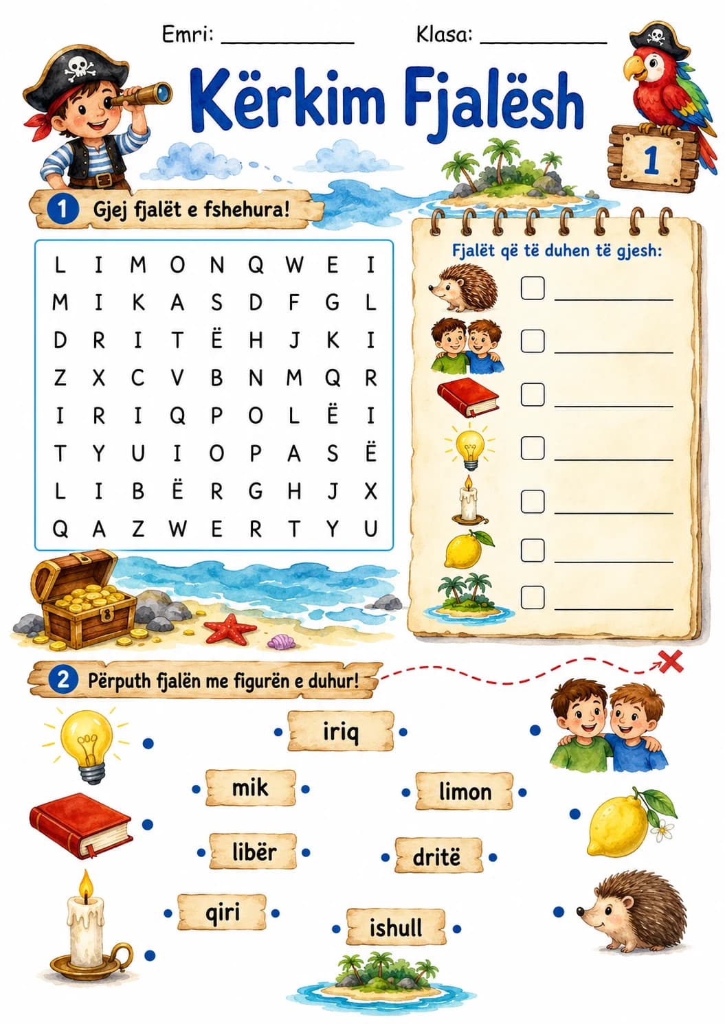 Albanian Letter I Phonics Worksheets Pack page 8 printable worksheet preview