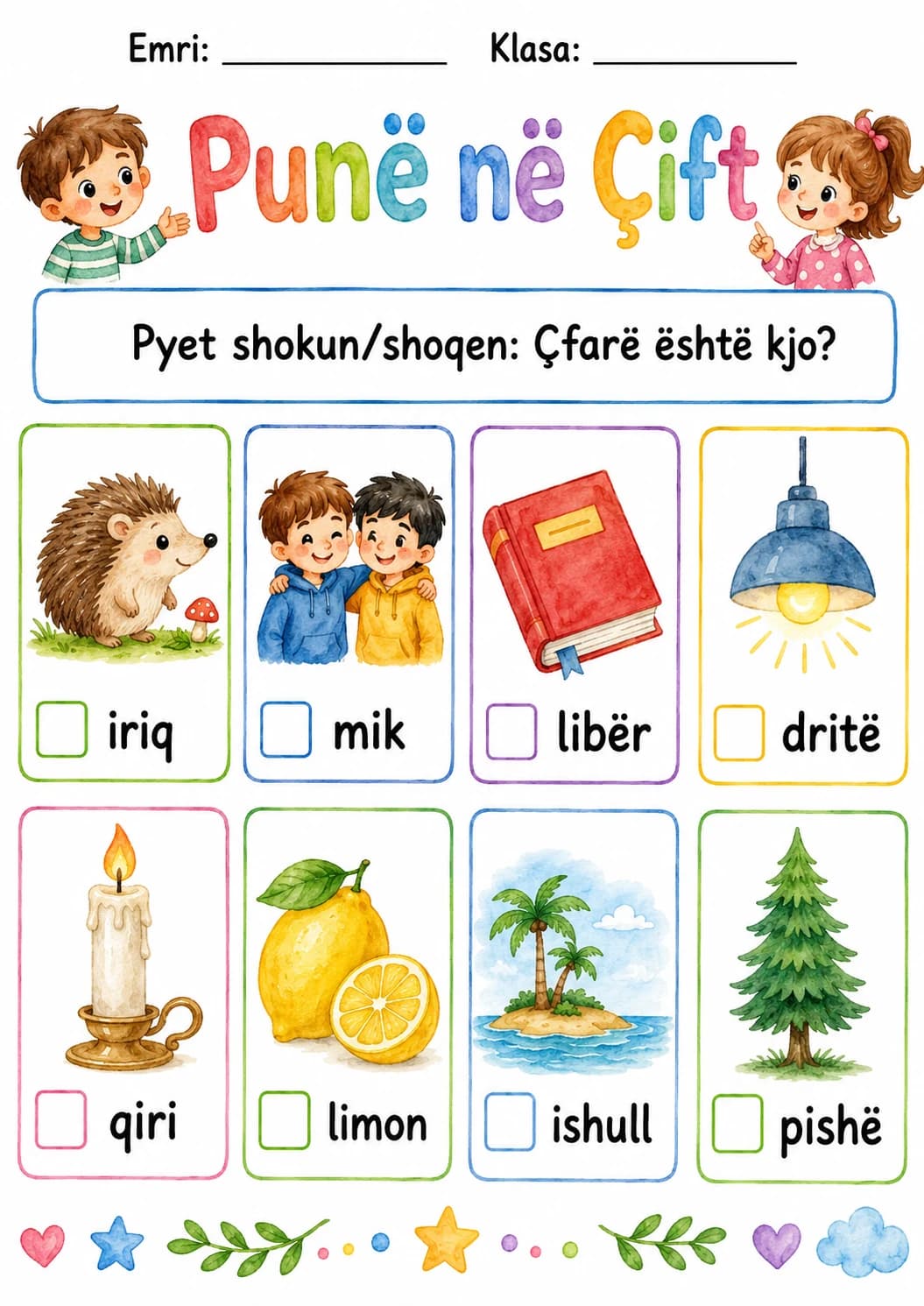 Albanian Letter I Phonics Worksheets Pack page 10 printable worksheet preview