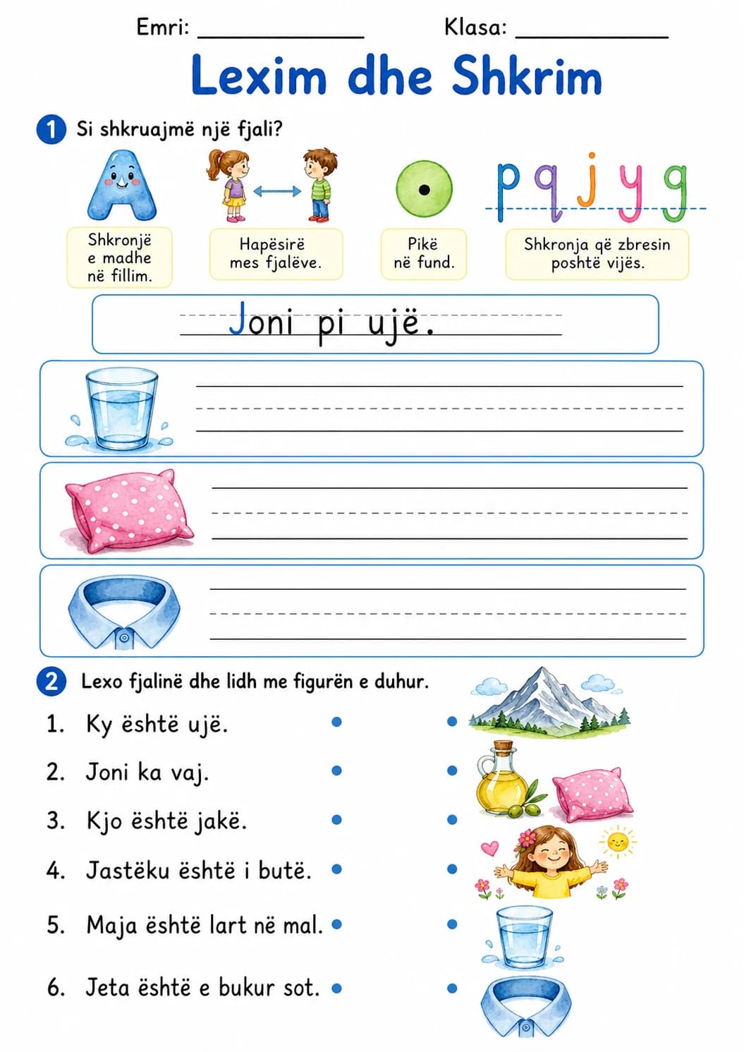 Albanian Letter J Phonics Worksheets Pack printable worksheet pack preview from KiwiBee