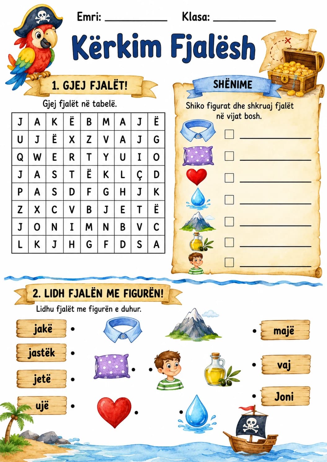Albanian Letter J Phonics Worksheets Pack page 8 printable worksheet preview