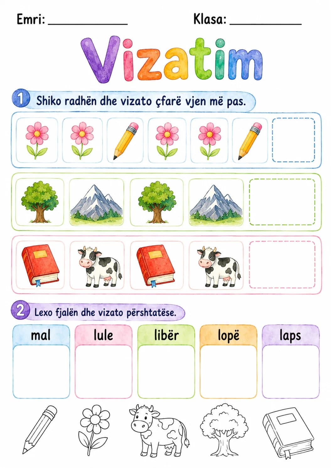 Albanian Letter L Phonics Worksheets Pack printable worksheet pack preview from KiwiBee