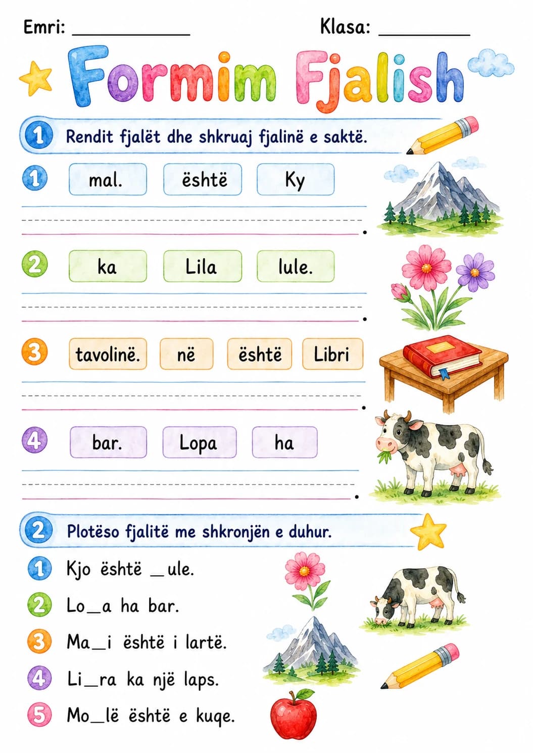 Albanian Letter L Phonics Worksheets Pack page 5 printable worksheet preview